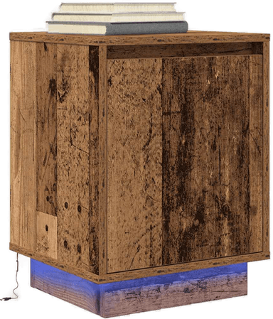 Vidaxl Nattbord med LED 38x34x50 cm