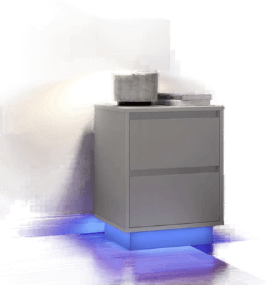 Vidaxl Nattskap med LED-lys 2 stk