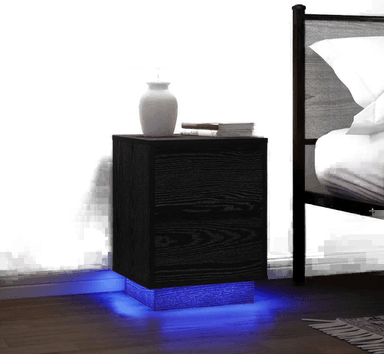 Vidaxl Nattskap med LED-lys 2 stk