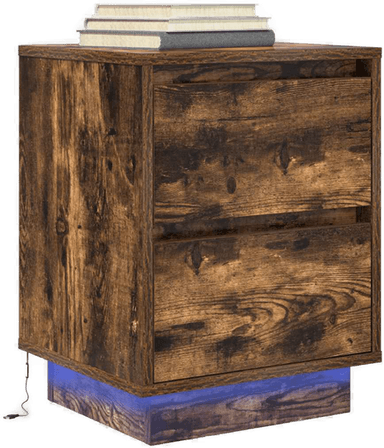 Vidaxl Nattbord med LED 38x34x50 cm