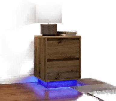 Vidaxl Nattbord med LED 38x34x50 cm