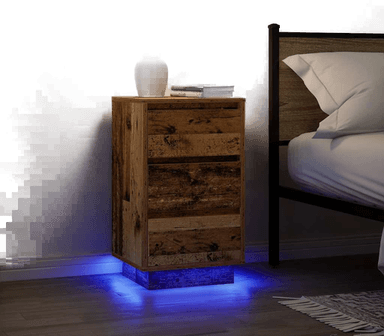 Vidaxl Nattbord med LED-lys 38x34x65 cm