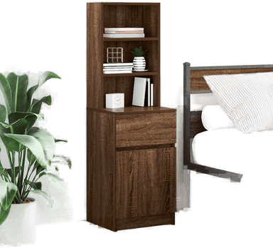 Vidaxl Nattbord brun eik 39x35 cm