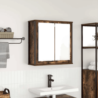 Vidaxl Baderoms veggskap med speil 60x21x60 cm