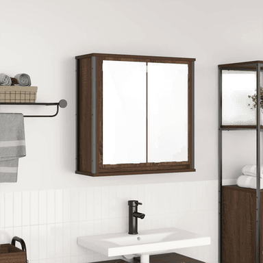 Vidaxl Baderoms veggskap med speil 60x21x60 cm