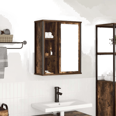 Vidaxl Baderoms veggskap med speil 50x21x60 cm