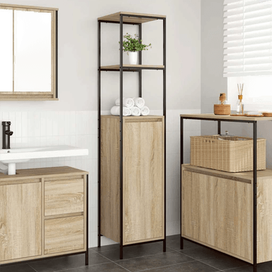 Vidaxl Baderomsskap sonoma eik 36x35x165 cm