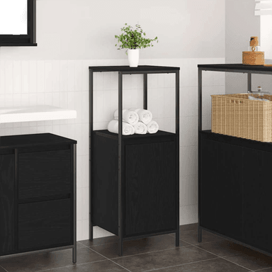 Vidaxl Baderomsskap svart eik 36x35x95 cm