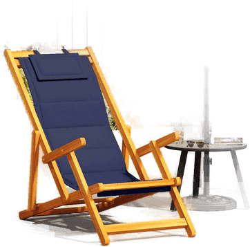 Vidaxl Sammenleggbar strandstol blå