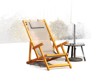 Vidaxl Sammenleggbar strandstol gråbrun