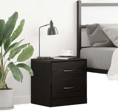 Vidaxl Nattbord svart eik 40x30 cm