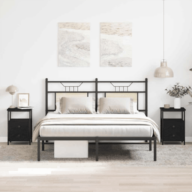 Vidaxl Nattbord 2 stk svart eik