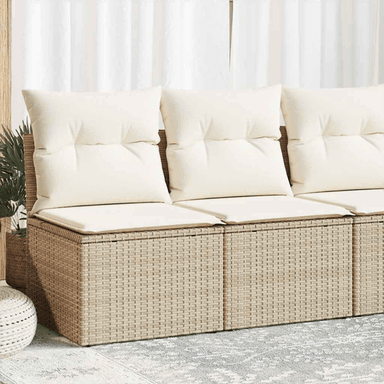 Vidaxl Hagesofa 2 deler beige