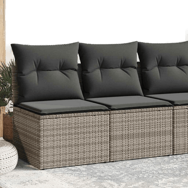 Vidaxl Hagesofa 2 deler grå