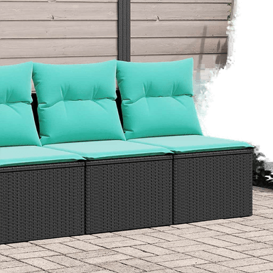 Vidaxl Hagesofa 2 deler svart