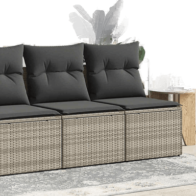 Vidaxl Hagesofa 2 deler lysegrå