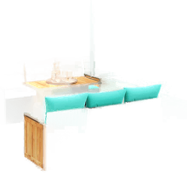 Vidaxl Hagesofa 7 deler svart