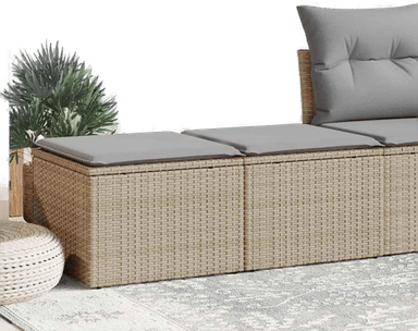 Vidaxl Hagesofa 2 deler beige