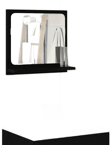 Vidaxl Baderomsspeil svart eik 40x10,5 cm