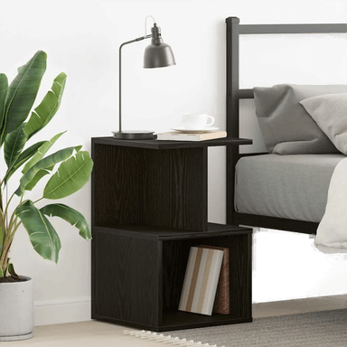 Vidaxl Nattbordskap Svart Eik