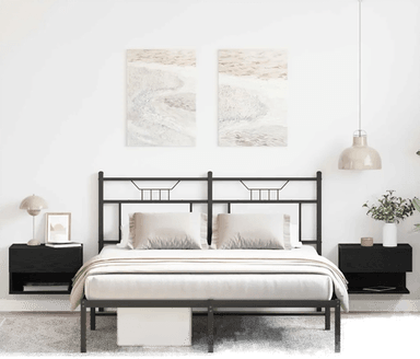 Vidaxl Nattbordskap 2 stk Svart Eik