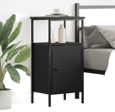 Vidaxl Nattbordskap Svart Eik