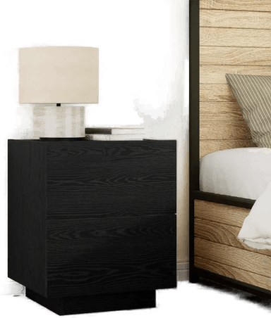 Vidaxl Nattbordskap Svart Eik 45 x 40 x 55 cm