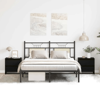 Vidaxl Nattbordskap 2 stk Svart Eik