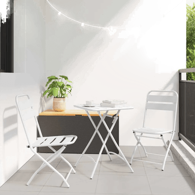 Vidaxl Bistrosett 3 deler Hvit