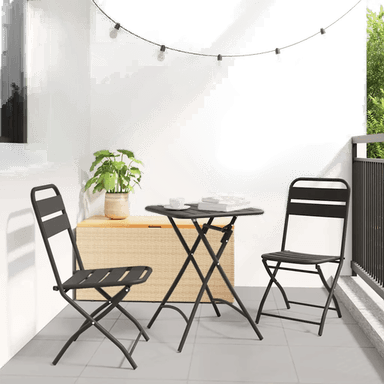 Vidaxl Bistrosett 3 deler Antrasitt