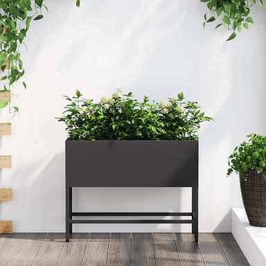 Vidaxl Hevet Hageplante Svart 60 x 26 x 45 cm