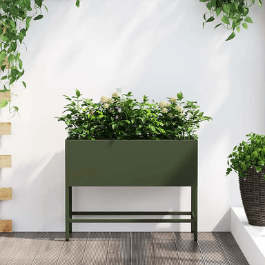 Vidaxl Hevet Hageplante Olivengrønn 60 x 26 x 45 cm