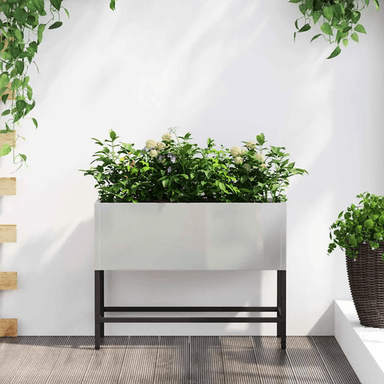 Vidaxl Hevet Hageplante sølv 60 x 26 x 45 cm