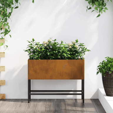 Vidaxl Hevet Hageplante Rusten 60 x 26 x 45 cm