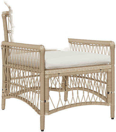 Vidaxl Hage Stol med pute Beige