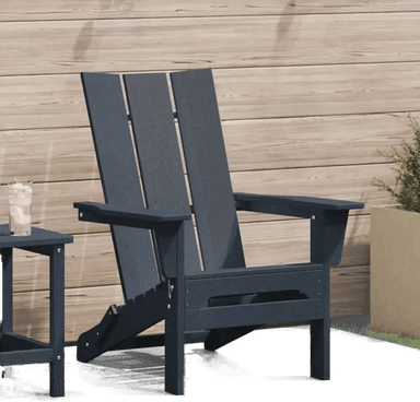 Vidaxl Folding Adirondack Stol Marineblå