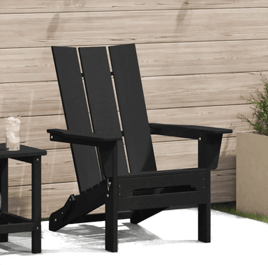 Vidaxl Folding Adirondack Stol Svart