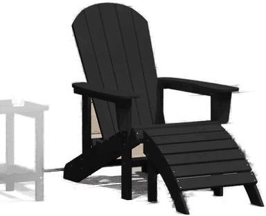 Vidaxl Adirondack-stol Svart