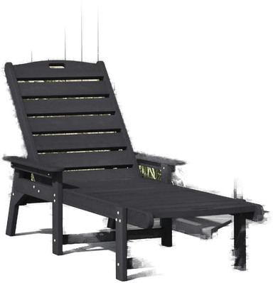 Vidaxl Solstol Svart 195,5 x 53 x 98,5 cm