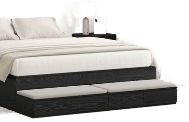 Vidaxl Sengeskuffer Svart Eik 135 x 36,5 cm