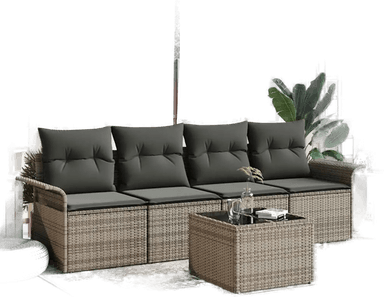 Vidaxl Sofa sett 5 pcs Grå