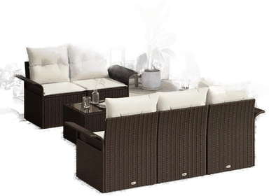 Vidaxl Sofa sett 6 pcs Brun