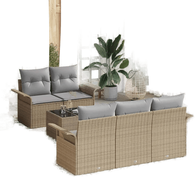 Vidaxl Sofa sett 6 pcs Beige