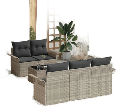 Vidaxl Sofa sett 6 pcs Lysegrå