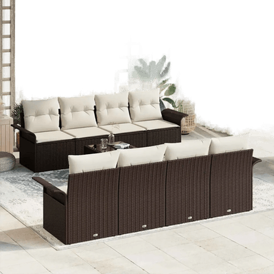 Vidaxl Hagesofa Set 9 pcs Brun