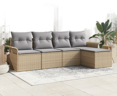 Vidaxl Utesofa 5 pcs Beige