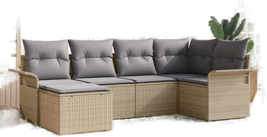 Vidaxl Hagesofa Set 6 pcs Beige