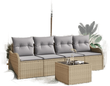 Vidaxl Hagesofa Set Beige