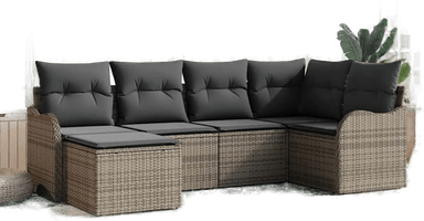 Vidaxl Hagesofa Set 6 pcs Grå