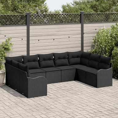 Vidaxl Hagesofa Set Svart